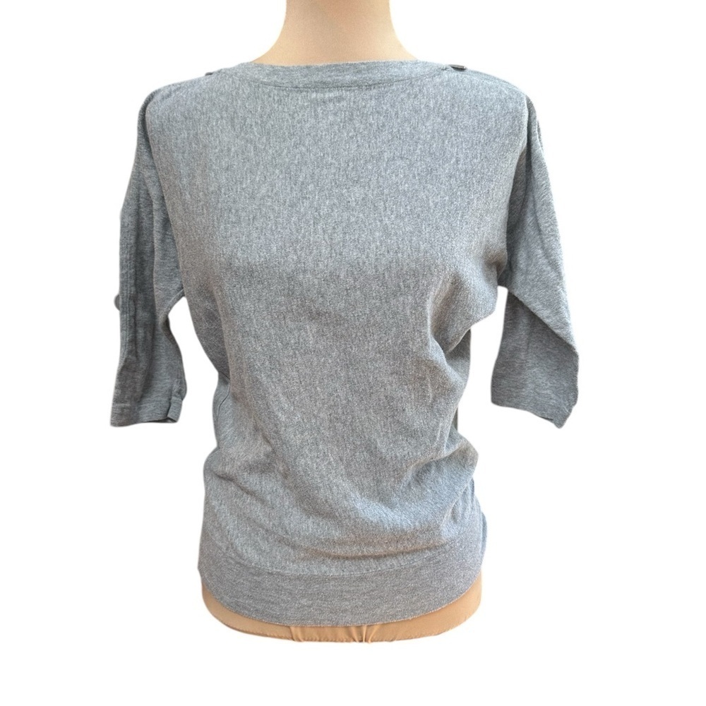 The Limited Boatneck Button Detail 3/4 sleeve sweater- EUC
